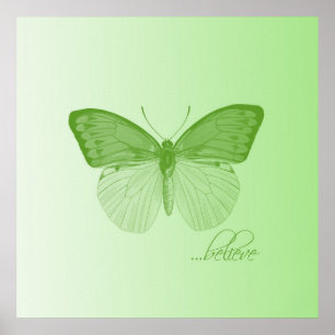 Glaube Butterfly Limon Poster
