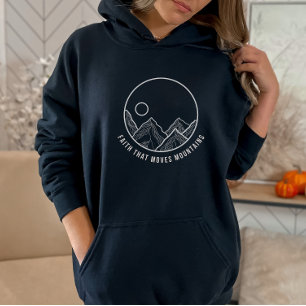 Glaube, dass Moves Mountains Bible Verse Christlic Hoodie