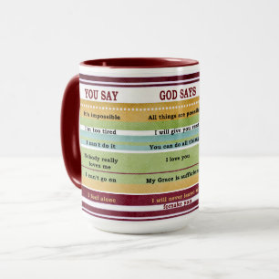 Glaube, den SIE SAGEN, dass GOTT inspirierend Tasse