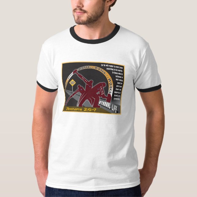 Glaube, der Arbeiten schafft - Römer-2:6 - 7 T-Shirt (Vorderseite)