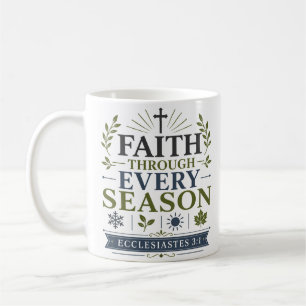 Glaube durch jede Jahreszeit Christlicher Bibelver Kaffeetasse