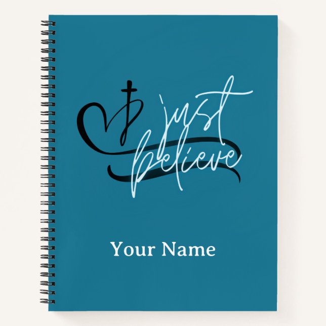 Glaube einfach an das Spiral-Notebook Notizbuch (Vorderseite)