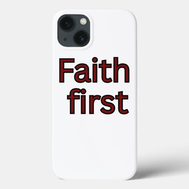 Glaube erster religiöser Spruch Case-Mate iPhone Hülle (Rückseite)