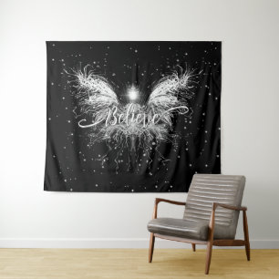 Glaube Fairy Starlight Fantasy Black Wandteppich