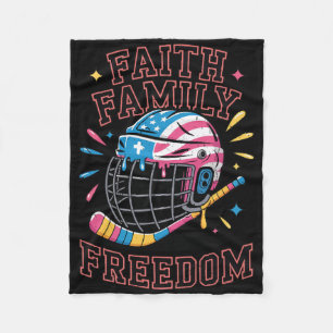 Glaube Familie Freiheit Eiscreme-Tropf-Hockeyspiel Fleecedecke