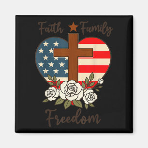 Glaube Familie Freiheit Jesus Christliches Kreuz G Magnet