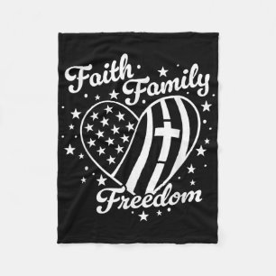 Glaube Familie Freiheit Patriot 4. Juli 4. USA C Fleecedecke
