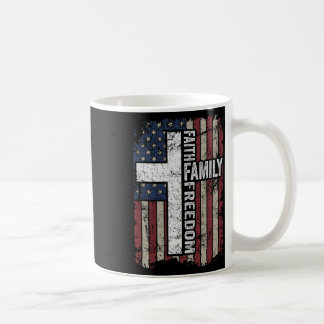 Glaube Familie Freiheit - Patriotisches christlich Kaffeetasse