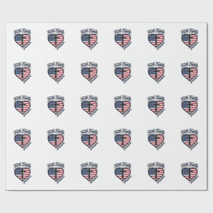 Glaube Familie Freiheit Patriotisches Kreuz Herz S Geschenkpapier