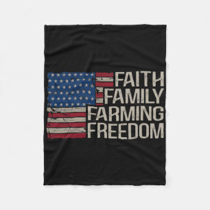 Glaube Familie Landwirtschaft Freiheit Amerikanisc Fleecedecke