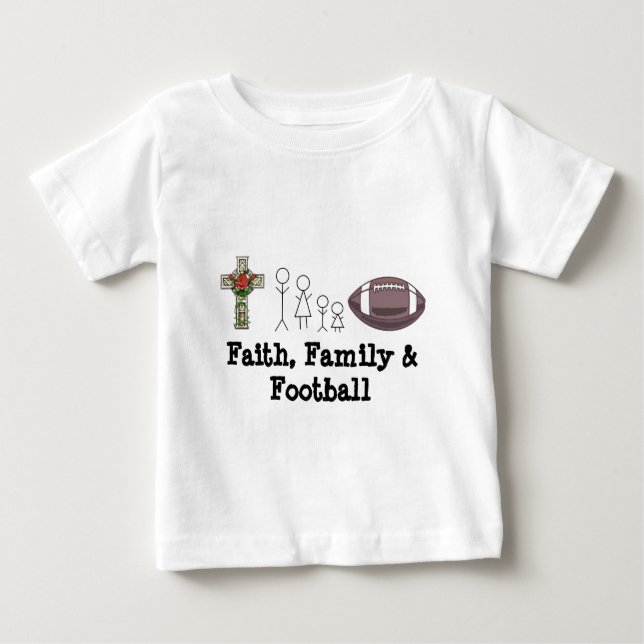 Glaube, Familie und Fußball-T - Shirt (Vorderseite)
