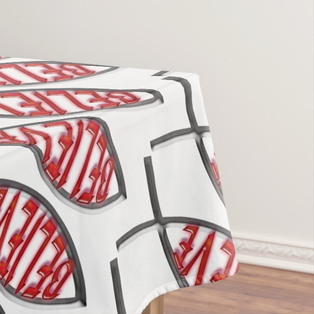 Glaube Fisch - Rot Tischdecke (Beispiel)