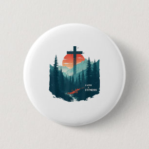 Glaube & Fitness Christlich - Workout Motivation Button