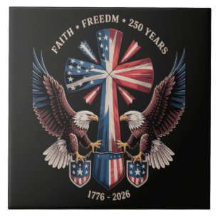 Glaube Freiheit 250 Jahre 250. Jubiläum USA Fliese