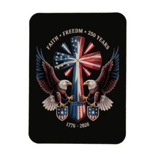 Glaube Freiheit 250 Jahre 250. Jubiläum USA Magnet