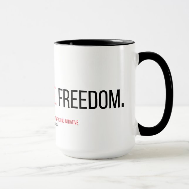 Glaube. Gerechtigkeit. Freiheit. 15 Unze. Tasse (Rechts)