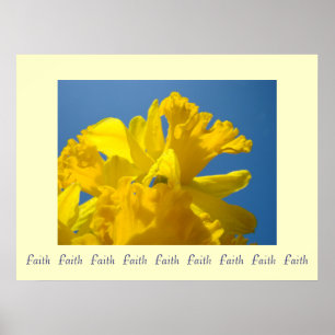 Glaube Glaube Glaube Kunst Drucke Frühlingsdaffodi