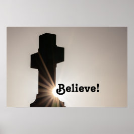 Glaube! Heiliges spirituelles motivierend Zitat Poster