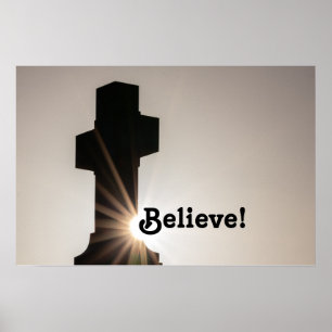 Glaube! Heiliges spirituelles motivierend Zitat Poster