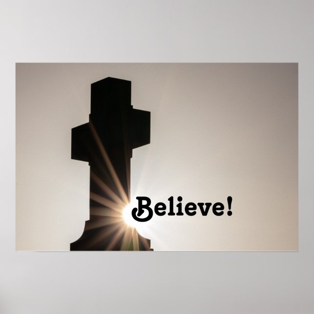 Glaube! Heiliges spirituelles motivierend Zitat Poster (Vorne)