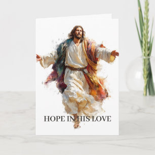 Glaube Hoffnung Ermutigung Karte Jesus offene Arme