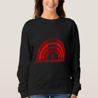 Glaube Hoffnung Kampf Liebe Rotes Regenbogen Welt Sweatshirt