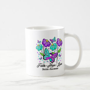 Glaube Hoffnung Liebe Blume Schmetterling Suizidbe Kaffeetasse