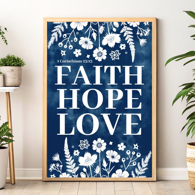 Glaube, Hoffnung, Liebe Christliche Wall Art Print Poster (Von Creator hochgeladen)