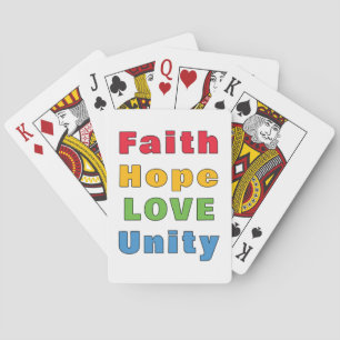 Glaube Hoffnung Liebe Einheit Spielkarten