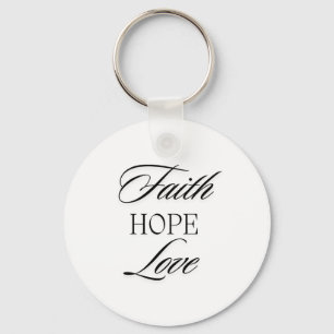 Glaube, Hoffnung Liebe Minimalistisches Design Schlüsselanhänger