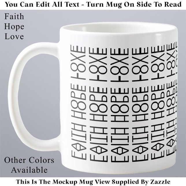 Glaube Hoffnung Liebe Moderne Benutzerdefinierte V Kaffeetasse (Von Creator hochgeladen)