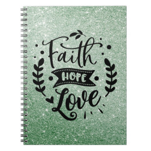 Glaube Hoffnung Liebe Notizbuch Notizblock