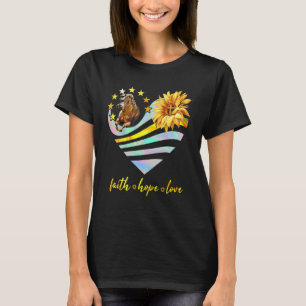 Glaube Hoffnung Liebe Pferde Daisy Christlich Gott T-Shirt