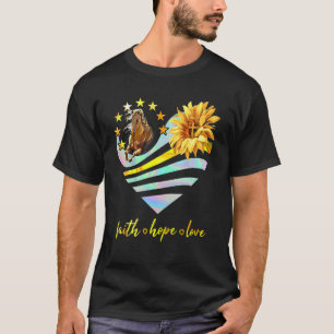 Glaube Hoffnung Liebe Pferde Daisy Christlich Gott T-Shirt