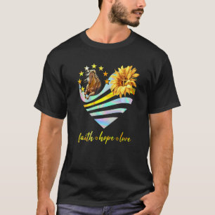Glaube Hoffnung Liebe Pferde Daisy Christlich Gott T-Shirt