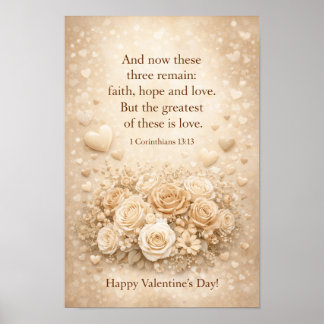 Glaube-Hoffnung-Liebe-Plakat (Valentinstag) Poster