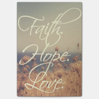 Glaube. Hoffnung. Liebe. Post-It Klebezettel