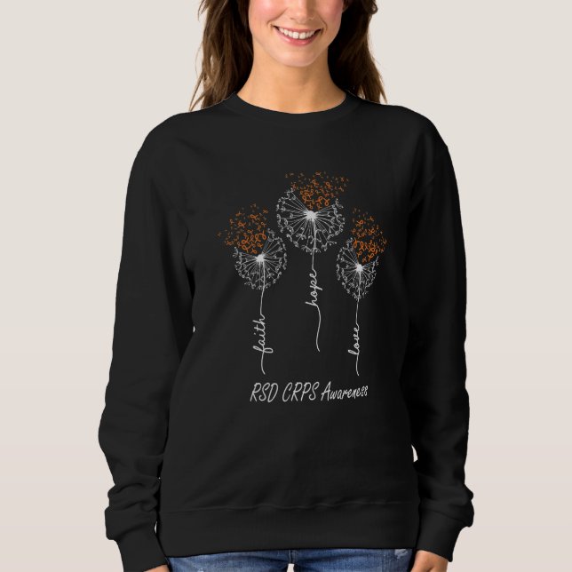 Glaube Hoffnung Liebe RSD CRPS Bewusstsein   Sweatshirt (Vorderseite)