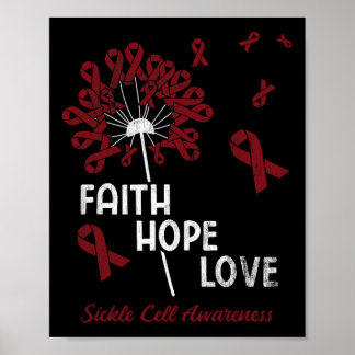 Glaube-Hoffnung-Liebe Sichelzellbewusstsein Poster