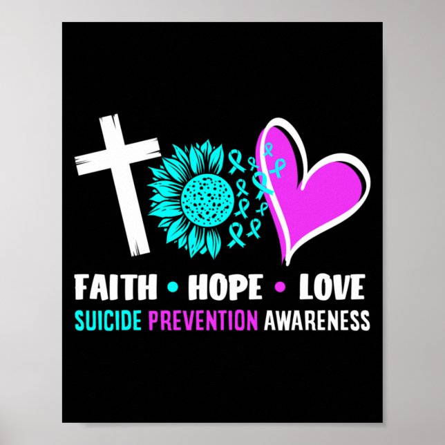 Glaube Hoffnung Liebe Unterstützung Prävention Bew Poster (Vorne)