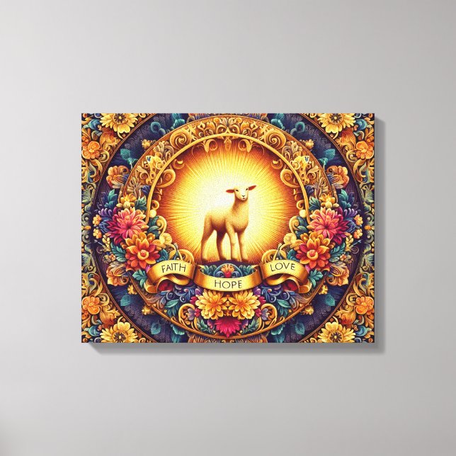 Glaube, Hoffnung und Liebe" Canvas Print Leinwanddruck (Vorderseite)