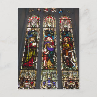 Glaube, Hoffnung und Wohltätigkeit: Glass-Fenster Postkarte