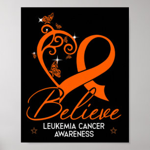 Glaube Hope Leukemia Awareness Geschenk Poster