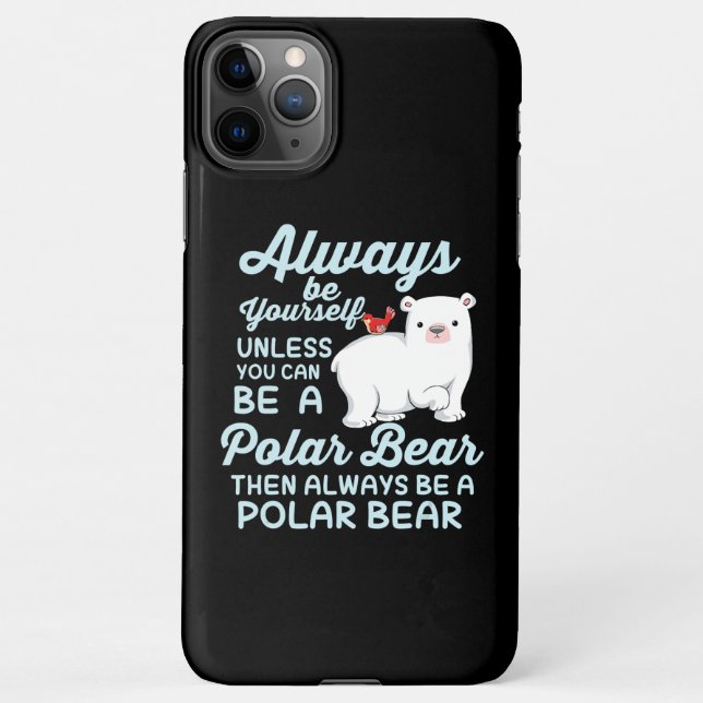 Glaube immer an den Eisbären iPhone Hülle (Rückseite)