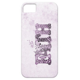 Glaube in den lila strukturierten Buchstaben Case-Mate iPhone Hülle