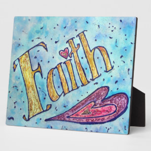 Glaube Inspiration Word Malgedicht Plaque Fotoplatte
