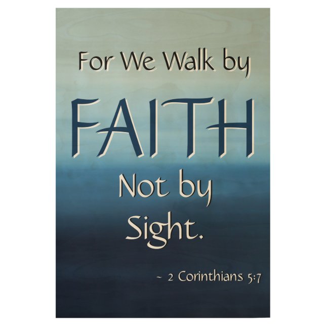 GLAUBE inspirierend Schrifts-Kirchen-Wand-Kunst Holzposter (Vorderseite)