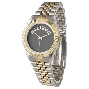 ‚Glaube‘ inspirierende Motivationszitat Armbanduhr
