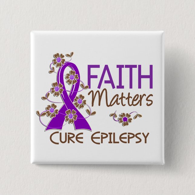 Glaube ist Epilepsie 3 von Bedeutung Button (Vorderseite)