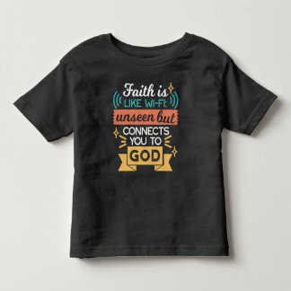 Glaube ist wie WLAN Lustiger christlicher Zitat-Ku Kleinkind T-shirt